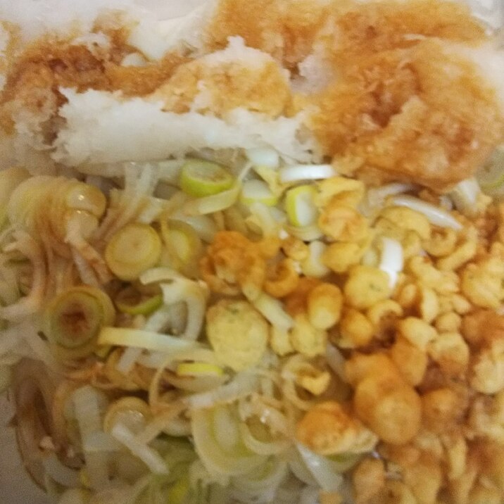 天かすと白ネギのおろしポン酢うどん